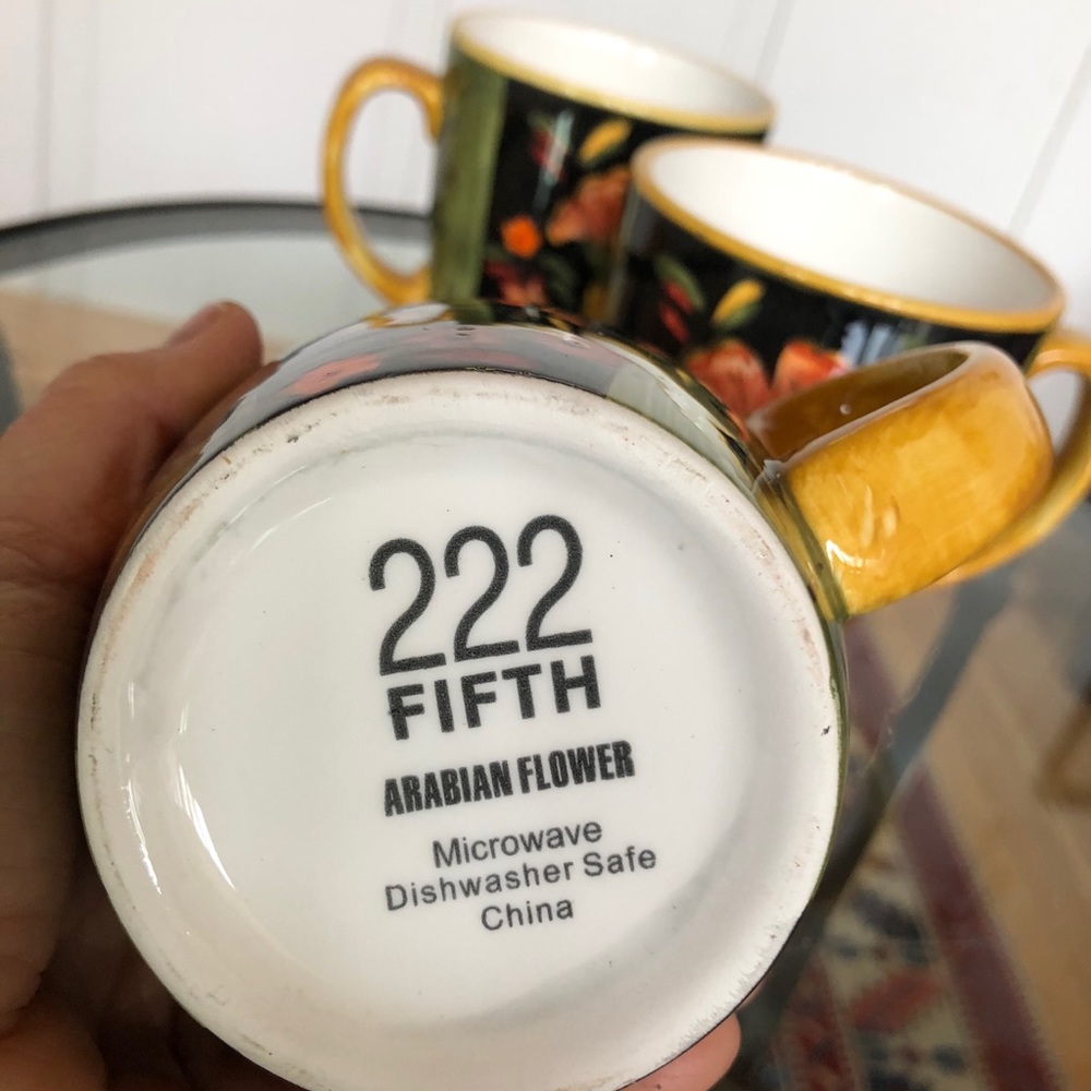 222 FIFTH Arabian Flower Coffee Mug - Picture 6 of 6